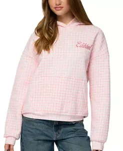 Толстовка в клетку оверсайз Edikted, розовый