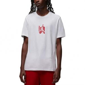 Футболка мужская белая/фитнес-красная Jordan, красный