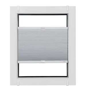 Солнечные жалюзи-плиссе Waben Budget Wabe Verdunklung затемняющие, без сверления, с натяжкой Klemmfix, гладкие Sunlines, белый