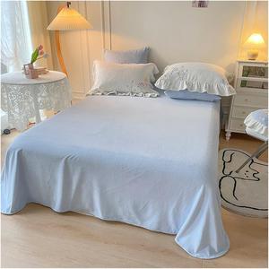 WQQ2878FFFFWAAAAA Комплект постельного белья Super Soft Warm Shaggy Velvet Fleece с цветочной вышивкой и рюшами Blue.