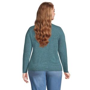 Классический кашемировый кардиган больших размеров Lands' End Lands' End, белый