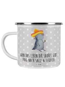 Кружка для кофе Аксолотль Текила с надписью в пастельно-серых тонах Mr. & Mrs. Panda