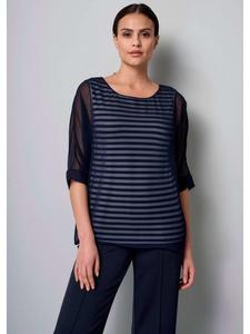 Alba Moda Полосатая блузка темно-синего цвета
