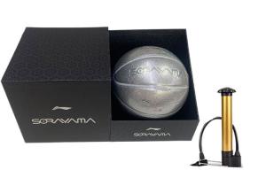 LINING ХажимеСораяма PU баскетбольный мяч серебристый размер 7 тренировочный унисекс