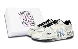 MLB Скользостойкие кроссовки для скейтбординга Chunky Liner с амортизацией, облегченные, низкие, унисекс, белые