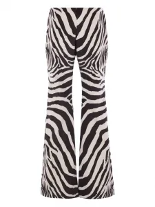 Брюки-клеш с зебровым принтом Duran Lantink, черный