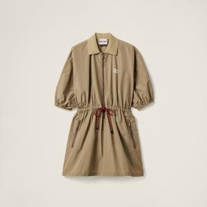 Платье из технической ткани MIU MIU, серый