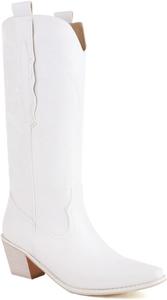 Женские ковбойские сапоги Artykey, ковбойские сапоги средней высоты, классические вышитые сапоги с заостренным носком и массивным каблуком, коричневые и черные