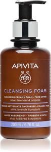 Крем-очищающая пена для лица и области вокруг глаз Apivita Cleansing Foam Face & Eyes, 200 ml