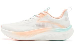 QIAODAN Кроссовки для бега Light Speed 5.0 с амортизацией, противоскользящие, износостойкие, с низким верхом, женские, цвет белый, розовый