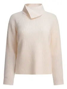Ребристый кашемировый свитер с высоким воротом Kangra, нейтральный