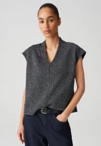 Свободная твидовая толстовка с рисунком «соль и перец». Opus, Coal Blue