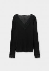 Топ с длинными рукавами Tezenis, черный