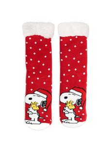 Носки United Labels Peanuts Snoopy Hütten Haus Kuschel Winter, цвет rot/weiß