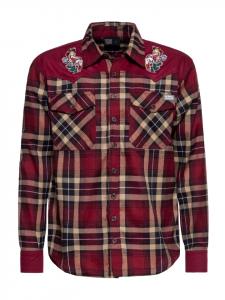 Рубашка с длинными рукавами King Kerosin бордового цвета King Kerosin