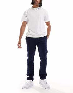 Потертые хлопковые брюки-чинос «castello» облегающего кроя с эластичной отделкой темно-синего цвета Threadbare