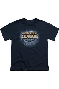Футболка с коротким рукавом для подростков с логотипом Justice League of America "Storm" Gildan, темно-синий