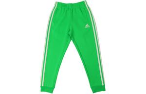 Детские трикотажные спортивные штаны Adidas, зеленый/белый