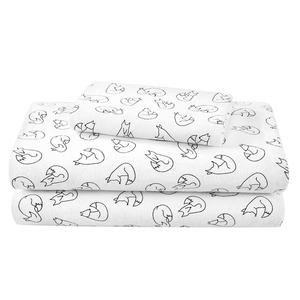 Комплект простыней из хлопковой фланели с принтом Bare Home, цвет Feelin Foxy