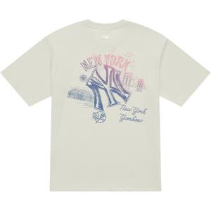Футболка New York Yankees SS25 unisex с принтом по всей поверхности sand MLB, Ecru