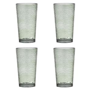 Набор стаканов Byron Glass Set, 4 предмета, высокие стаканы для напитков, пластиковые Ladelle, зеленый