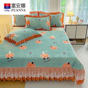 Fuanna Плед на резинке 230х250 см, флис, цвет Pumpkin Duck