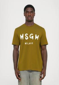 Футболка MSGM Print T-shirt, Olive Green/Green