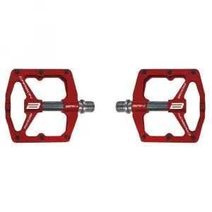 Педали Brn Flat CNC Carbon 6 Pins, красный