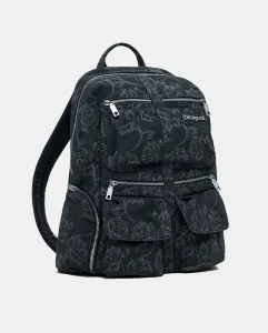 Маленький джинсовый рюкзак деворе Desigual, черный