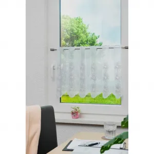 Вышивки Plauen Панно Monika Продевание через штангу 1 шт. Stickereien Plauen, белый/бордовый