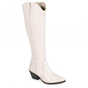 Сапоги в стиле вестерн Pryse с широким голенищем и высотой до колена Journee Signature, белый