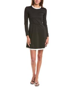 Реверье Мини-платье с ажурной отделкой REVERIEE, черный