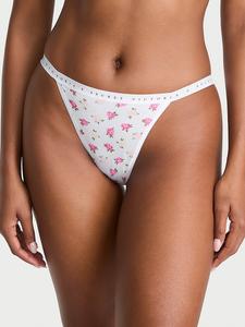 Трусики-Бикини из эластичного хлопка-стринги Victoria'S Secret, smooth white floral