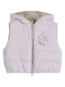 Жилет с цветочной аппликацией Brunello Cucinelli Kids, фиолетовый