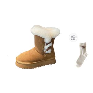 Термические утепленные ботинки для увеличения роста Women's BINGO DUCK, Chestnut+Gift Socks