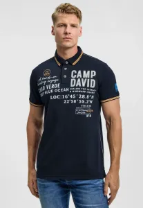 Рубашка поло с mit labelapplikationen Camp David, Blue Navy