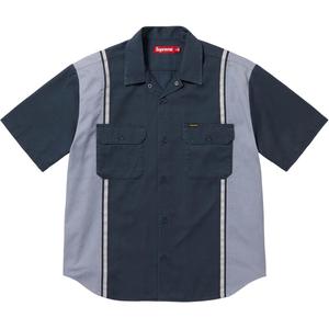 Рубашка с коротким рукавом для работы со светоотражающей полосой Supreme, синий/темно-синий