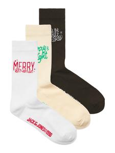 Носки JACK & JONES JACMERRY, кремовый/черный/белый