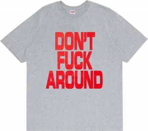 Футболка Supreme Don't f*ck Around Tee 'Heather Grey', серый