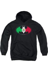 Батмен худи с мексиканским флагом для детей Gildan, черный