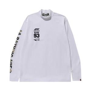 Футболка BAPE x F1 Mock Neck Long-Sleeve Tee, White