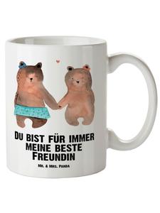 Кружка XL "Подружка с надписью" в белом цвете Mr. & Mrs. Panda