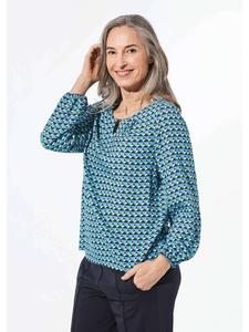 Блуза GOLDNER, цвет marine/gemustert