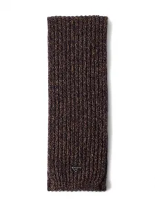 Шарф в рубчик Prada, коричневый