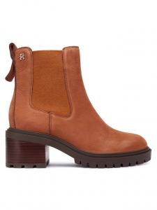 Ботильоны Th Nubuck Chelsea Cleated Heel FW0FW09158 Tommy Hilfiger, коричневый