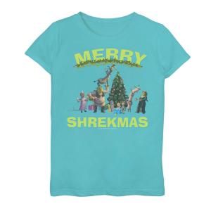 Праздничная футболка группы Shrek Merry Shrekmas для девочек 7–16 лет Licensed Character