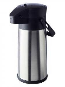 APS Термос с помповым механизмом "Budget" серебристо-черного цвета - высота 32,5 см