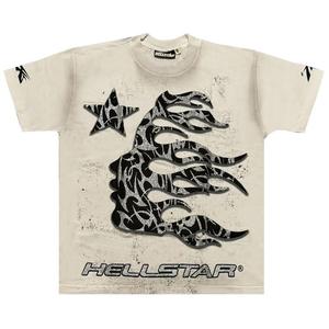 Футболка Hellstar Thorn Glitter T-Shirt 'Dirty White', белый