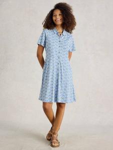 Платье-рубашка Ria Abstract из органического хлопкового материала White Stuff, Blue/Multi