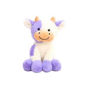 Плюшевая кукла в виде мультяшной коровы с телячьей кожей, высота 22см/30см/40см XIWANTONG, фиолетовый